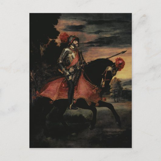 De keizer Charles V op Horseback Briefkaart (Voorkant)