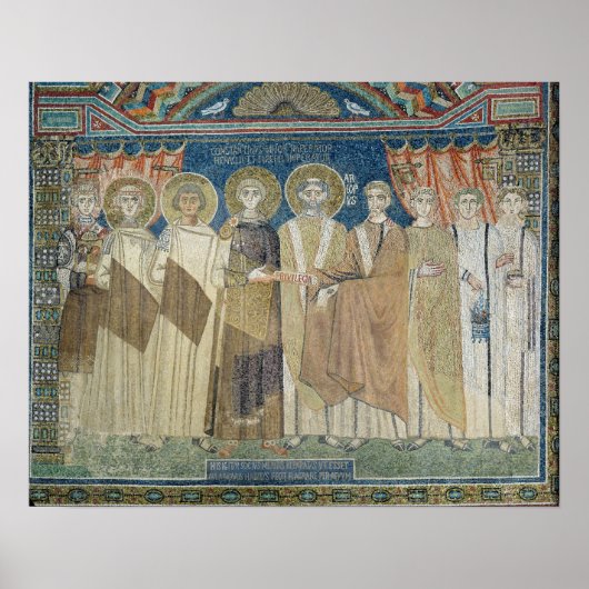 De keizer Constantine IV verleent fiscale immunite Poster (Voorkant)