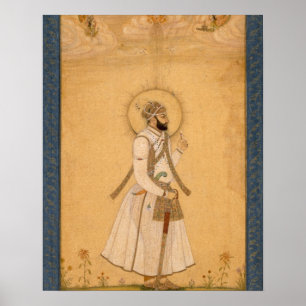 De keizer Farrukhsiyar (1683-1719) van de Larg Poster