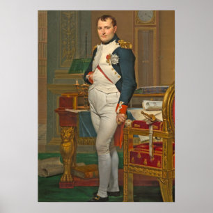 De keizer Napoleon in zijn studie op de Tuileries Poster