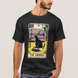 De Keizerin Tarotkaart Kat Robot Stofzuiger Ca T-shirt