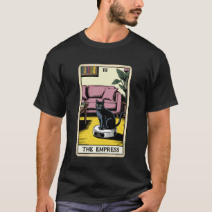 De Keizerin Tarotkaart Kat Robot Stofzuiger Ca T-shirt