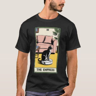 De Keizerin Tarotkaart Kat Robot Stofzuiger Ca T-shirt