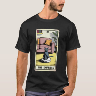 De Keizerin Tarotkaart Kat Robot Stofzuiger Ca T-shirt