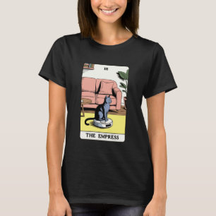 De Keizerin Tarotkaart Kat Robot Stofzuiger Ca T-shirt
