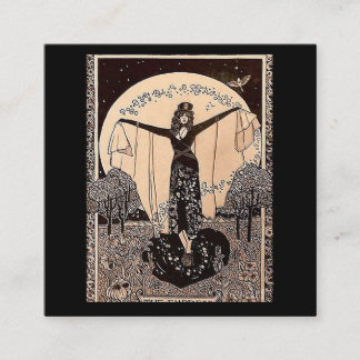 De keizerin tarotkaart vierkante visitekaartje