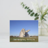 De Kelpies, Falkirk, briefkaart (Staand voorkant)