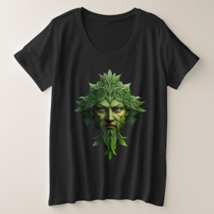 De Keltische Hekserij Paganistische Groene Man van Grote Maat T-shirt