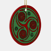 De Keltische kerstsierversiering Keramisch Ornament (Rechts)