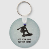 De Kerel die van Skateboarder Tricks doet, voegt t Sleutelhanger (Voorkant)