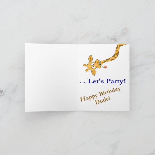 De kerel, het is Uw Verjaardag! Kaart (Binnen)