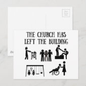 De kerk heeft het gebouw verlaten briefkaart (Voorkant / Achterkant)
