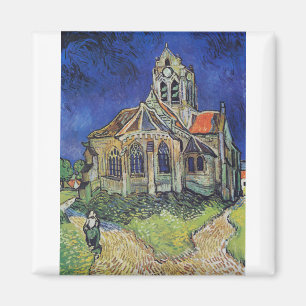 De kerk in Auvers 1890 door Vincent van Gogh Magneet
