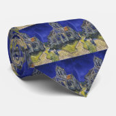 De kerk in Auvers door Vincent van Gogh Stropdas (Opgerold)