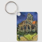 De kerk in Auvers van Vincent van Gogh Sleutelhanger (Voorkant)