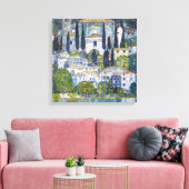 De kerk in Cassone | Gustav Klimt | POSTER Canvas Afdruk (Insitu (Woonkamer))