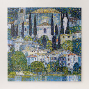 De kerk in Cassone Gustav Klimt POSTER Legpuzzel
