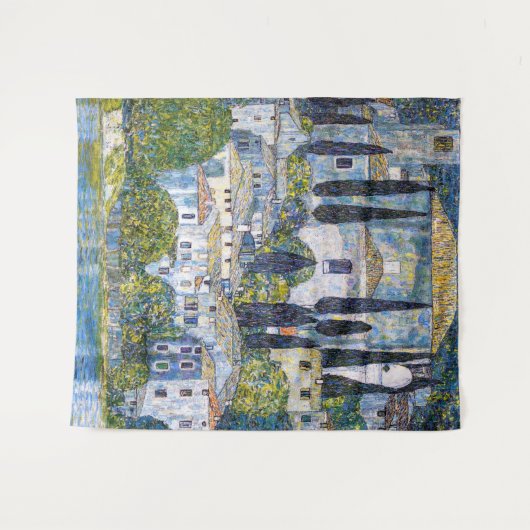 De kerk in Cassone | Gustav Klimt | POSTER Wandkleed (Voorkant (horizontaal))