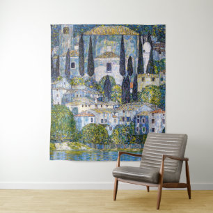 De kerk in Cassone Gustav Klimt POSTER Wandkleed
