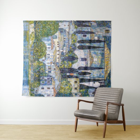 De kerk in Cassone | Gustav Klimt | POSTER Wandkleed (In Situ (horizontaal))