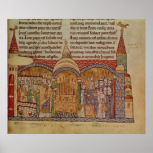 De kerk in Cluny Poster
