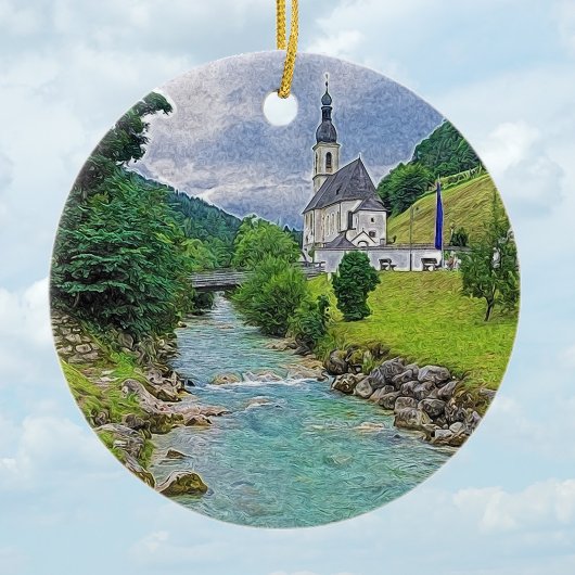 De kerk in Ramsau - idyll Keramisch Ornament