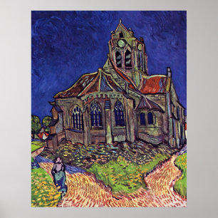 De kerk van Auvers-sur-Oise door Vincent van Gogh Poster