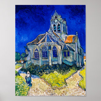 De kerk van Auvers-sur-Oise door Vincent van Gogh Poster