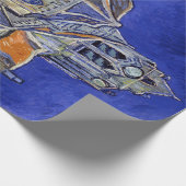 De kerk van Auvers, Van Gogh Cadeaupapier (Hoek)