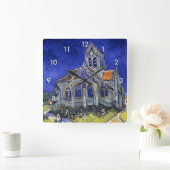 De kerk van Auvers, Van Gogh Vierkante Klok (Huis)