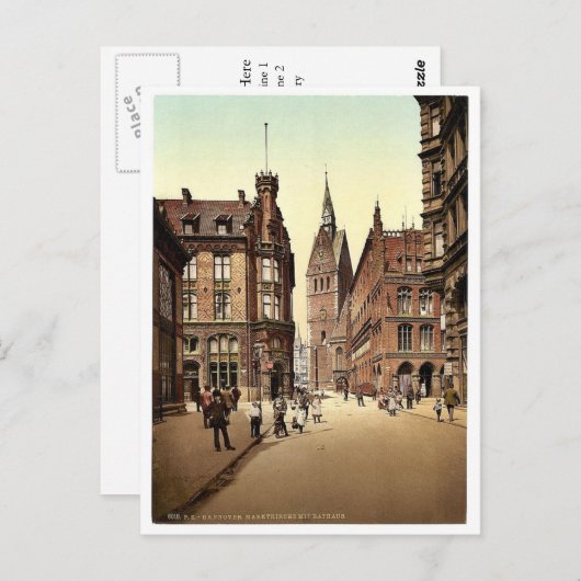 De Kerk van de Markt, Hannover, Hannover, Duitslan Briefkaart (Voorkant / Achterkant)