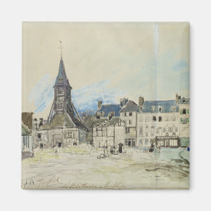 De kerk van Sainte-Catherine, Honfleur, 1864 Magneet
