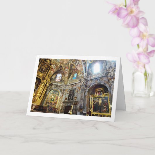 De kerk van San Nicolás, stad Valencia Kaart (Orchidee)