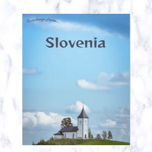 De kerk van St Primoz in Jamnik Slovenië Briefkaart