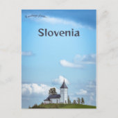 De kerk van St Primoz in Jamnik Slovenië Briefkaart (Voorkant)