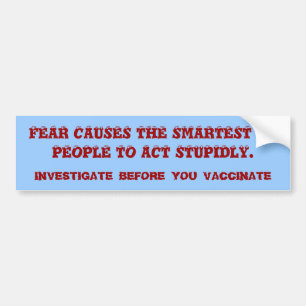 DE KERN VEROORZAAKT DE KLEINE MENSEN OM STUPI TE H BUMPERSTICKER