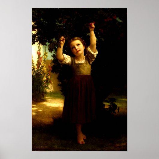 De Kersenplukster William Adolphe Bouguereau 1871 Poster (Voorkant)