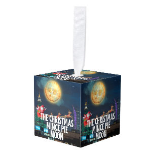 De kerst gehakt taart maan kubus ornament