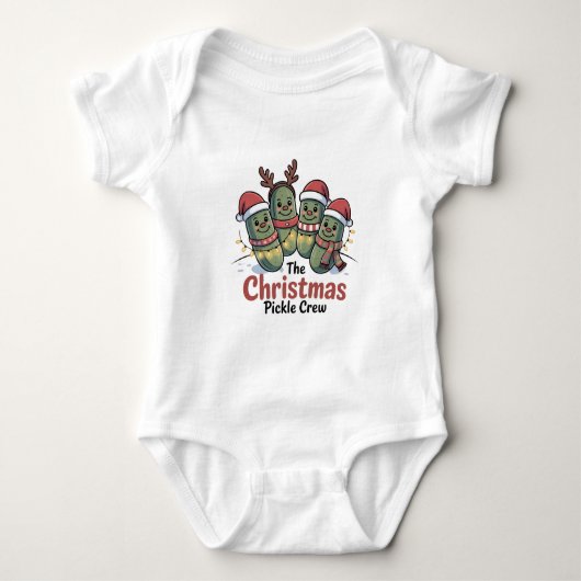 De Kerst Pickle Bemanning Pickle Liefhebbers Kerst Romper (Voorkant)