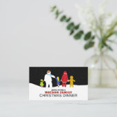 De Kerstbende, Kerstfeest Uitnodigingskaart Informatiekaartje (Staand voorkant)