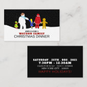 De Kerstbende, Kerstfeest Uitnodigingskaart Informatiekaartje (Voorkant / Achterkant)