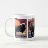 De kerstbizons koffiemok (Links)