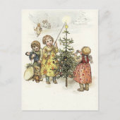 De kerstboom decorteren feestdagenkaart (Voorkant)