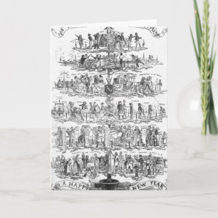 De kerstboom feestdagen kaart