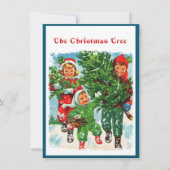 De kerstboom halen kaart (Voorkant)