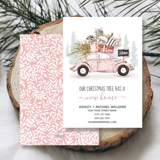 De kerstboom heeft een nieuwe Waterverf van het Hu Feestdagenkaart