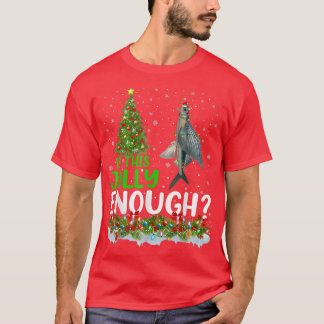 De kerstboom is een klomp genoeg vliegende viskerm t-shirt