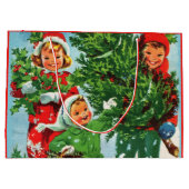 De kerstboom krijgen groot cadeauzakje (Achterkant)