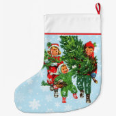 De kerstboom krijgen grote kerstsok (Achterkant)