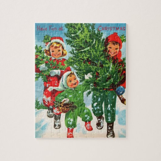 De kerstboom puzzel krijgen (Verticaal)